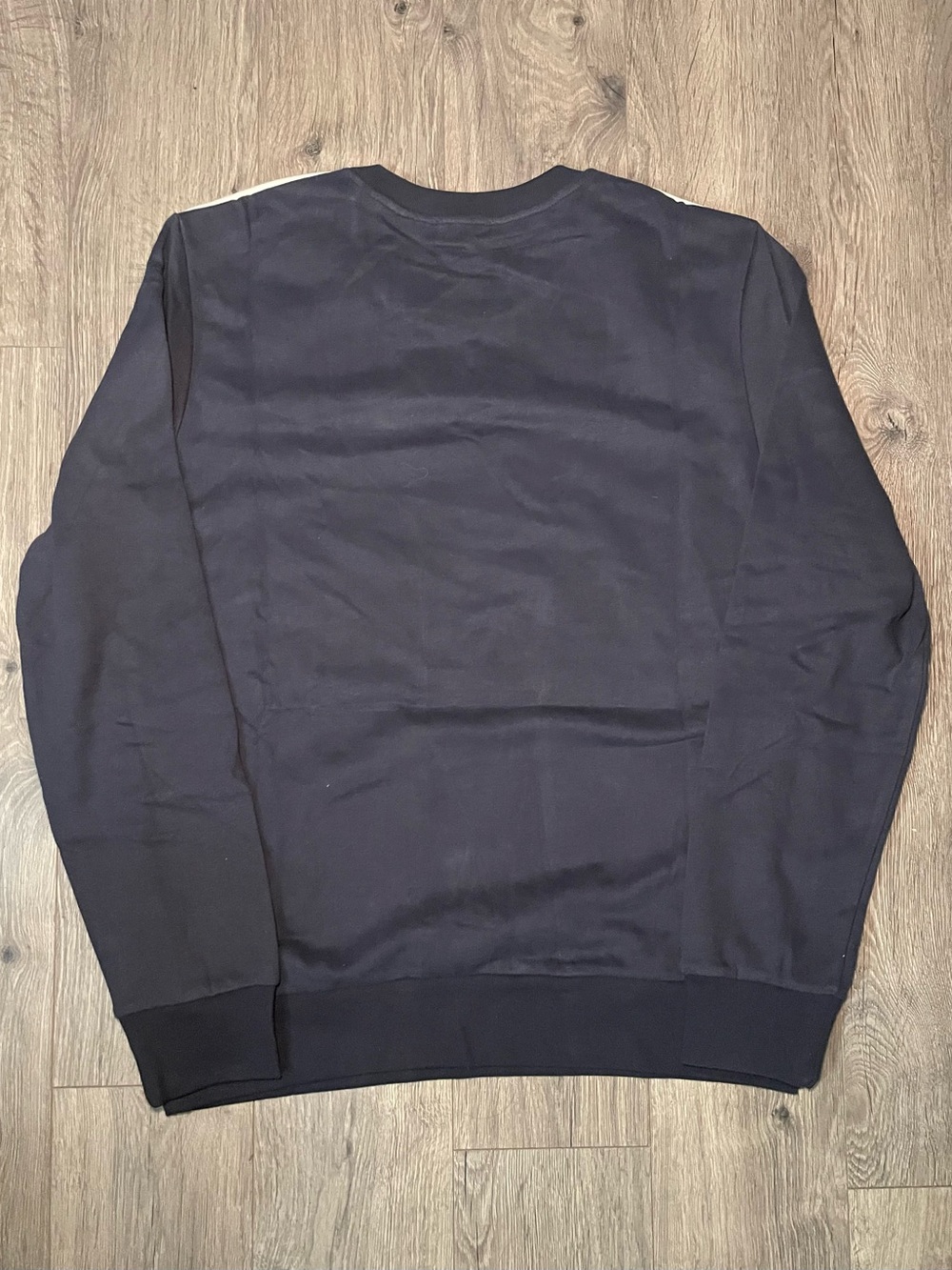 Moncler Black Striped Logo Long Sleeve Sweatshirt Size Large - Picture 2 of 2